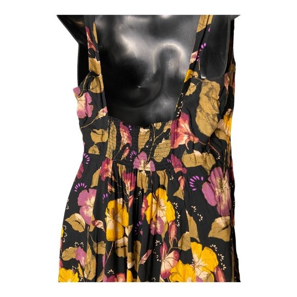 Free People Lattice Lovers Floral Ruffle Mini Slip Dress Size Small - Picture 7 of 12